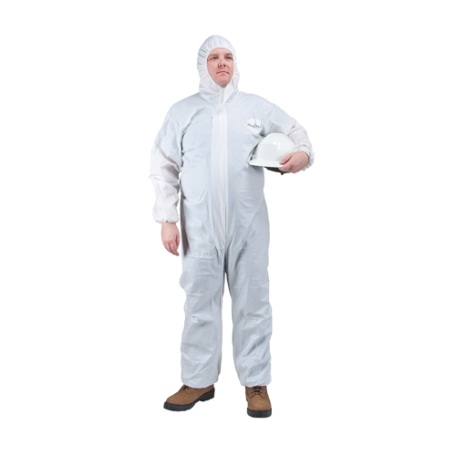 Protective Coveralls, Medium, White, Microporous/Polypropylene Waymarc Industries Inc