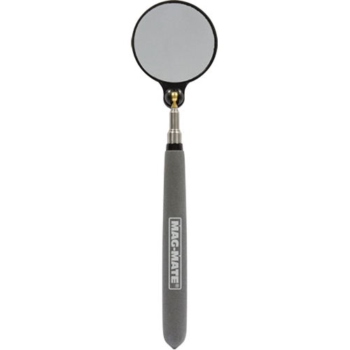 Inspection Mirror, Circular, 2-1/4" L x 2-1/4" W, Telescopic Waymarc Industries Inc