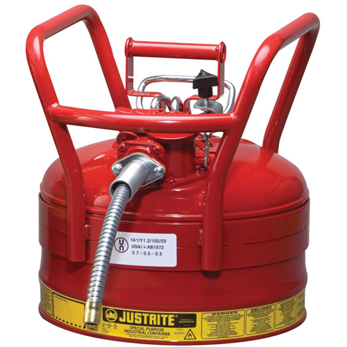 Bidons s&eacute;curitaires D.O.T. de AccuFlow, Type II, Acier, 2,5 gal. US, Rouge, Homologu&eacute; FM Waymarc Industries Inc