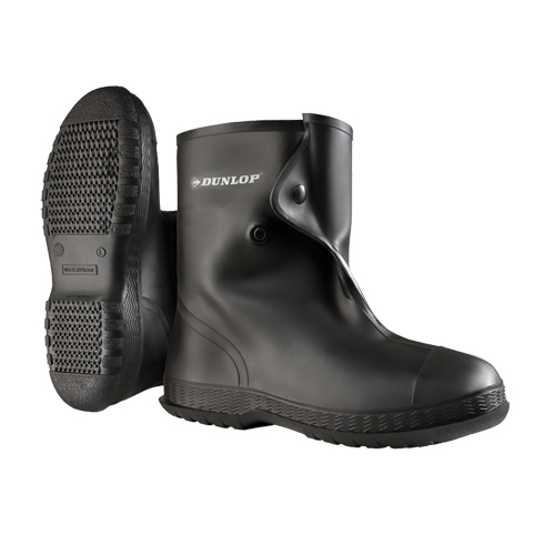 10" Black Overboots, PVC, Snap Closure, Fits Men's 6 - 7 Waymarc Industries Inc