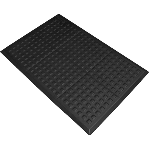 Tapis antifatigue Connect No 502 Rejuvenator pour poste de travail simple, Polyur&eacute;thane, 2' la c, 3' lo, 5/8" &eacute;paisseur, Noir Waymarc Industries Inc