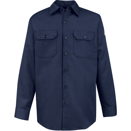 Flame-Resistant Work Shirts, Small, Navy Blue Waymarc Industries Inc
