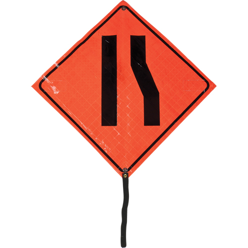 Enseigne enroulable chauss&eacute;e &eacute;troite, 24" x 24", Vinyle, Pictogramme Waymarc Industries Inc