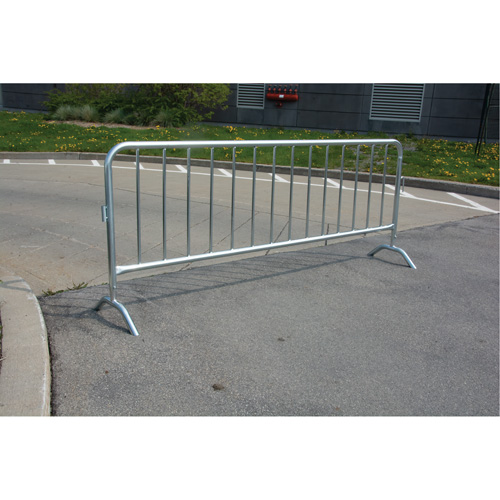 Portable Barrier, Interlocking, 102" L x 40" H, Silver Waymarc Industries Inc
