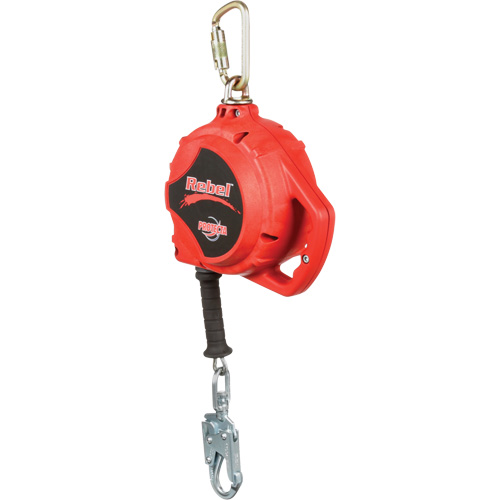 Rebel Self Retracting Lifeline, 33', Galvanized Steel, Swivel Waymarc Industries Inc