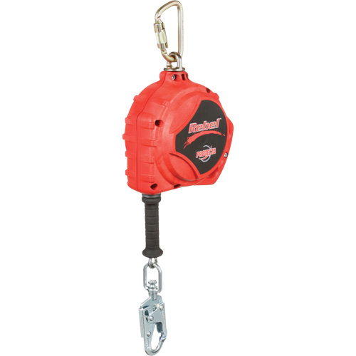 Rebel Self Retracting Lifeline, 33', Galvanized Steel, Swivel Waymarc Industries Inc