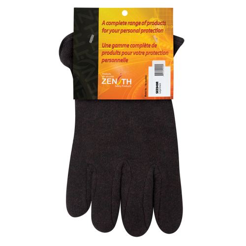 Gants de jersey, Grand, Brun, Molleton rouge, &agrave; enfiler Waymarc Industries Inc