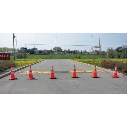 Traffic Cone, 28", Orange, 4" & 6" Reflective Collar(s) Waymarc Industries Inc