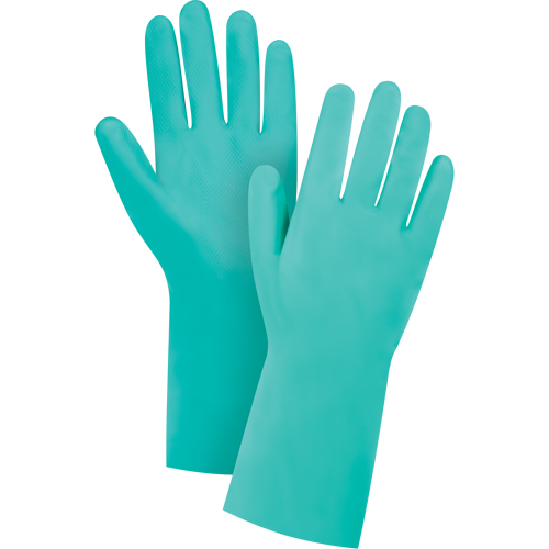 Gants r&eacute;sistants aux produits chimiques &agrave; prise en losange, Taille 8, 13" lo, Nitrile, Doublure en Ouat&eacute;e, 15 mils Waymarc Industries Inc