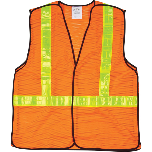 5-Point Tear-Away Traffic Safety Vest, High Visibility Orange, Medium, Polyester Waymarc Industries Inc