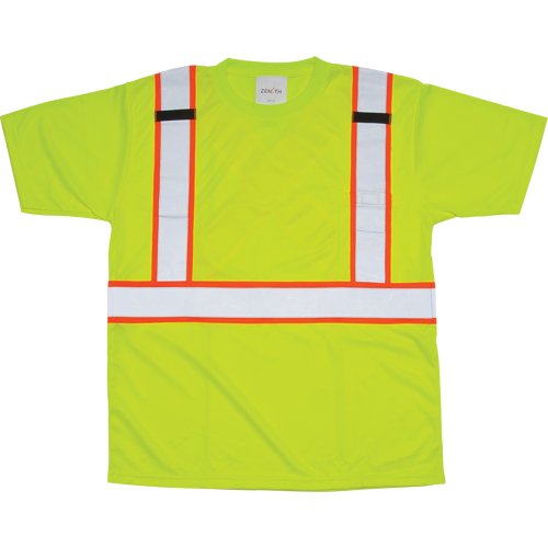 CSA Compliant T-Shirt, Polyester, Medium, High Visibility Lime-Yellow Waymarc Industries Inc