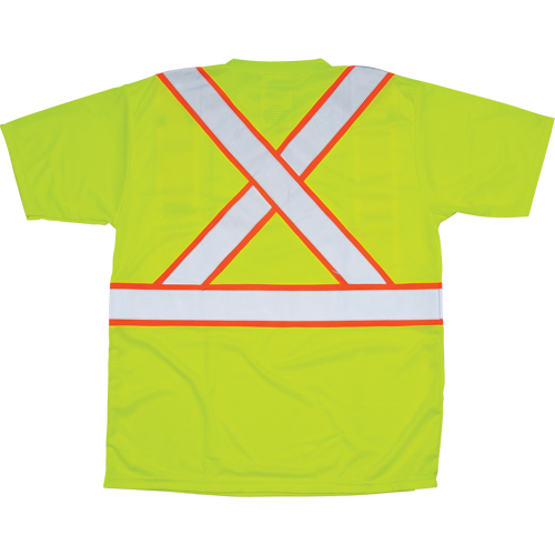 CSA Compliant T-Shirt, Polyester, Medium, High Visibility Lime-Yellow Waymarc Industries Inc