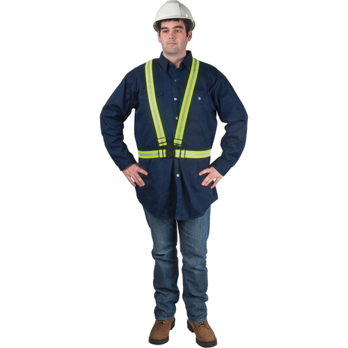 Standard-Duty Safety Harness, High Visibility Lime-Yellow, Silver Reflective Colour, Medium Waymarc Industries Inc