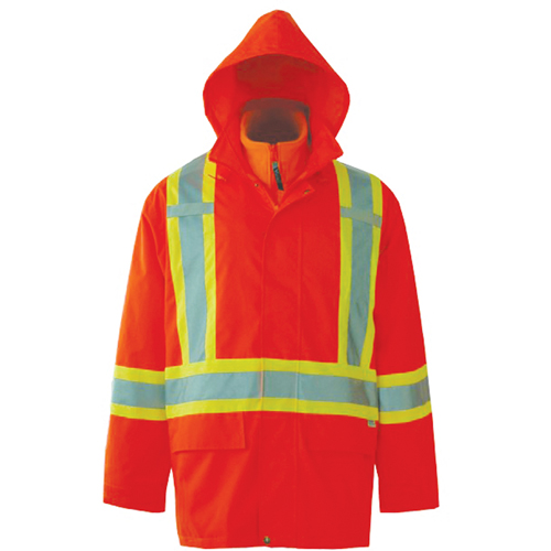Vestes de s&eacute;curit&eacute; 3 en 1 Journeyman, Polyester, Orange haute visibilit&eacute;, Petit Waymarc Industries Inc