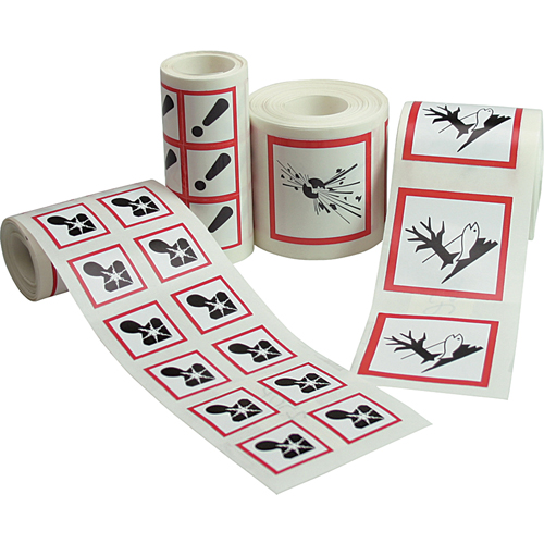 GHS Pictogram Labels, Paper, Roll, 4" L x 4" W Waymarc Industries Inc