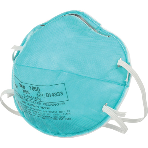 Respirateur 1860 contre les particules pour les soins de la sant&eacute;, N95, Certifi&eacute; NIOSH Waymarc Industries Inc