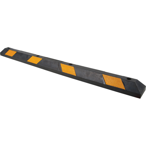 Parking Curb, Rubber, 6' L, Black/Yellow Waymarc Industries Inc