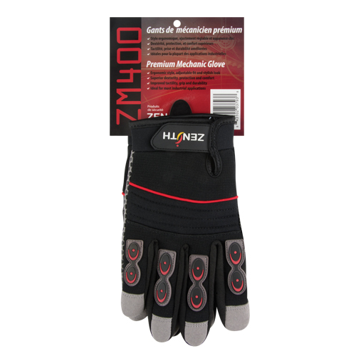 ZM400 Premium Mechanic's Gloves, Synthetic Palm, Size Medium Waymarc Industries Inc