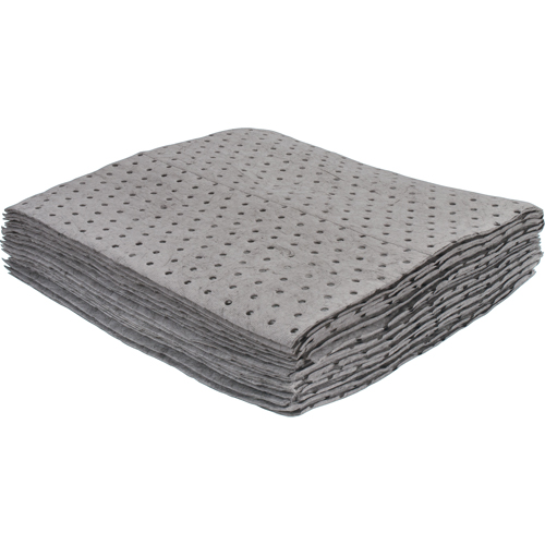 Feuilles absorbantes li&eacute;es de premi&egrave;re qualit&eacute;, Universel, 15" x 17", 8 gal. d'absorption Waymarc Industries Inc