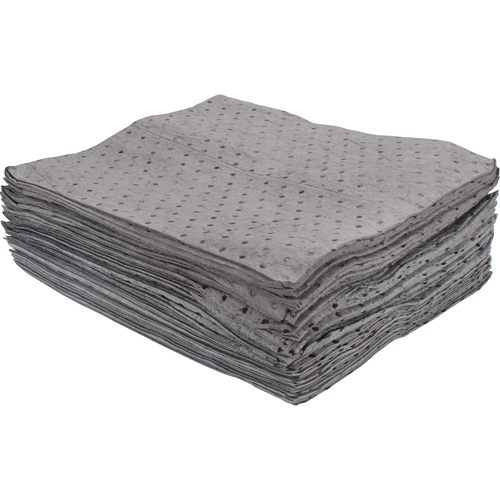 Feuilles absorbantes li&eacute;es de premi&egrave;re qualit&eacute;, Universel, 15" x 17", 15 gal. d'absorption Waymarc Industries Inc