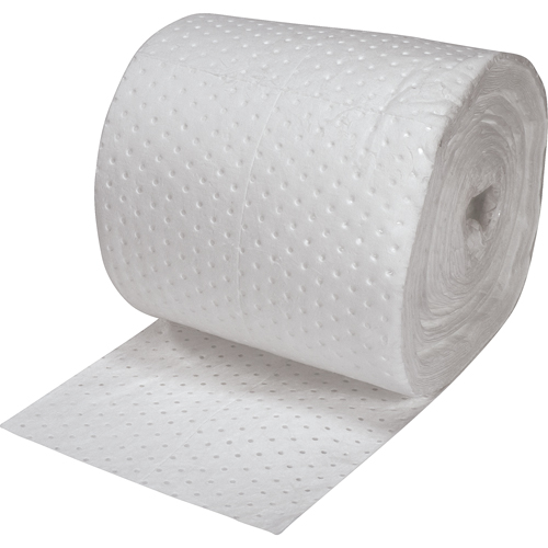 Premium Fine Fiber Sorbent Rolls, Heavyweight, 150' L x 15" W, 25 gal. Absorbancy Waymarc Industries Inc
