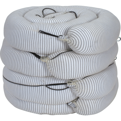 Barrage absorbant de premi&egrave;re qualit&eacute;, Universel, 10' lo x 8" la, Absorption 70 gal., 4 /pqt Waymarc Industries Inc