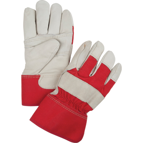 Gants d'ajusteur rouge & blanc doubl&eacute;s pour l'hiver, Grand, Paume en Cuir fleur de vache, Doublure en Boa Waymarc Industries Inc