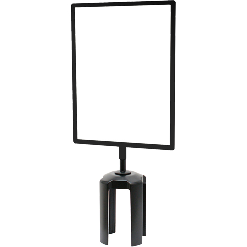 Tensabarrier&reg; Sign Frame with Adapter, Black Waymarc Industries Inc