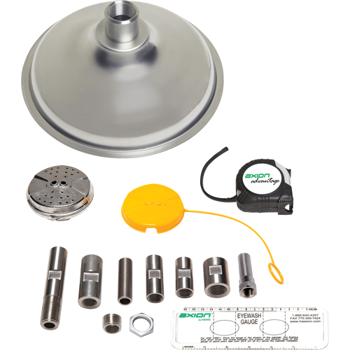 Axion Advantage&reg; Shower & Eye/Face Wash Upgrade Kit with Stainless Steel Eye/Face Wash Head & Showerhead Waymarc Industries Inc
