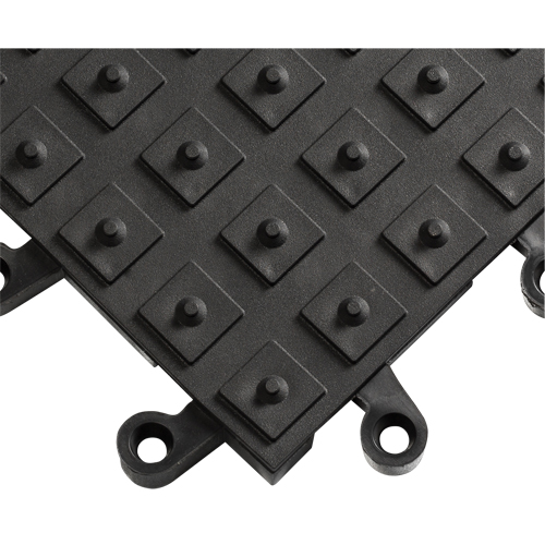 Tapis ErgoDeck avec crampons antid&eacute;rapants int&eacute;gr&eacute;s No 552, PVC, 1-1/2' la c, 1-1/2' lo, 7/8" &eacute;paisseur, Noir Waymarc Industries Inc