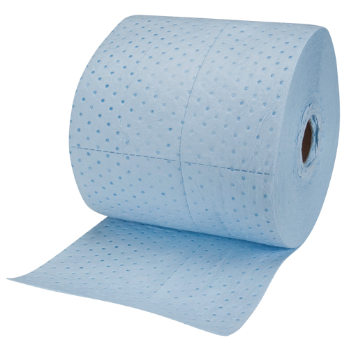 Premium Blue Bonded Sorbent Pads, Heavyweight, 150' L x 15" W, 25 gal. Absorbancy Waymarc Industries Inc