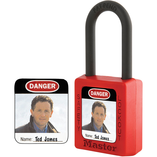 &eacute;tiquettes d'identification &agrave; photo pour cadenas en thermoplastique Zenex Waymarc Industries Inc