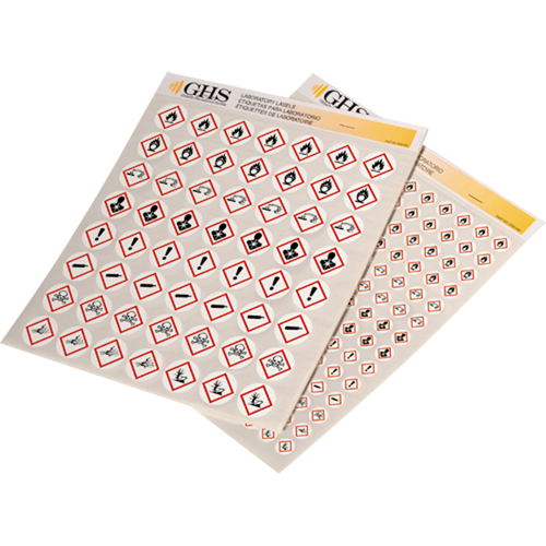 GHS Hazard Pictogram Label Variety Packs, Vinyl, Sheet, 1/2" L x 1/2" W Waymarc Industries Inc