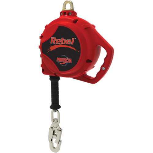Rebel Self-Retracting Lifeline, 20', Galvanized Steel, Swivel Waymarc Industries Inc