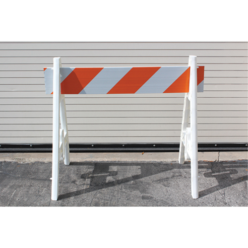Barricades, En A, 96" lo x 40" h, Orange/Blanc Waymarc Industries Inc