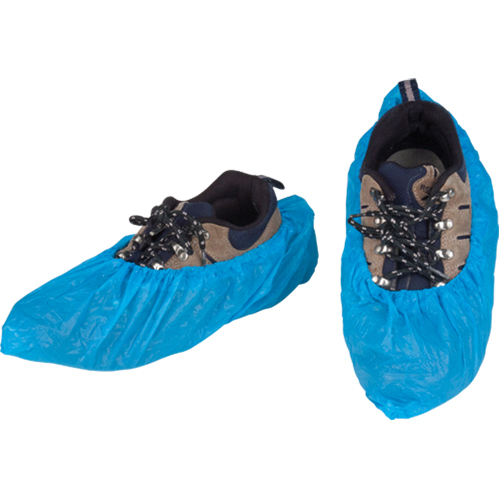 Couvre-chaussures CPE, T-Grand, Poly&eacute;thyl&egrave;ne, Bleu Waymarc Industries Inc