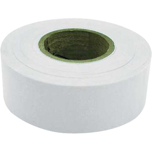 Flagging Tape, 1.2" W x 300' L, White Waymarc Industries Inc