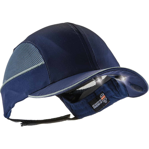 Skullerz&reg; 8960 Long Brim Bump Cap with LED Lighting, Navy Blue Waymarc Industries Inc