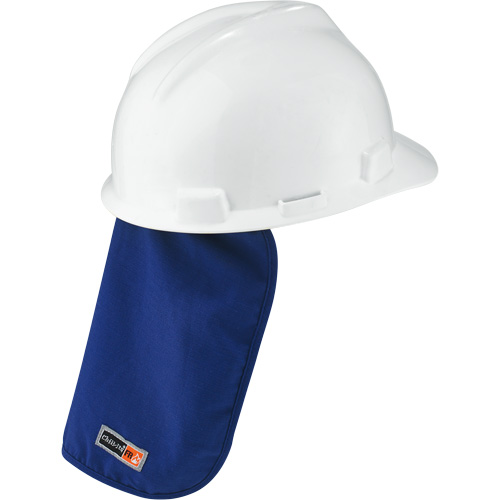 Tampon et voile pour le cou refroidissants et ignifug&eacute;s pour casque de s&eacute;curit&eacute; Chill-Its 6717FR, Bleu Waymarc Industries Inc
