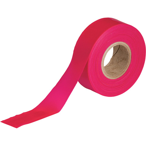 Flagging Tape, 1.188" W x 150' L, Fluorescent Red Waymarc Industries Inc