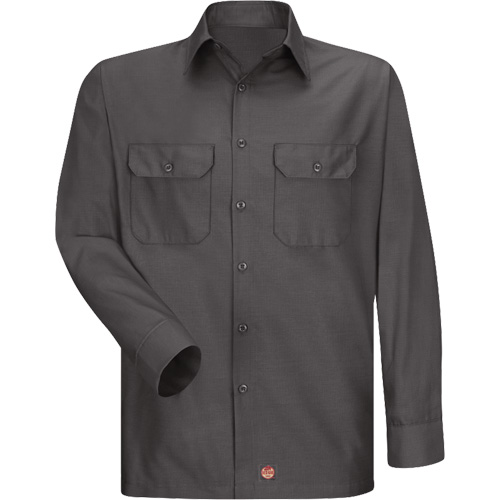 Long Sleeve Ripstop Shirt, Men's, 3X-Large, Charcoal Waymarc Industries Inc