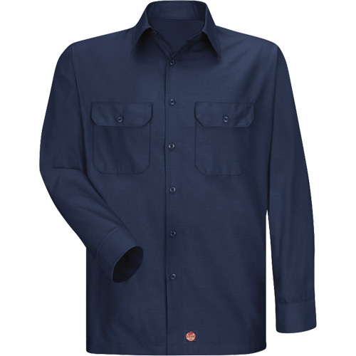 Long Sleeve Ripstop Shirt, Men's, 3X-Large, Navy Blue Waymarc Industries Inc