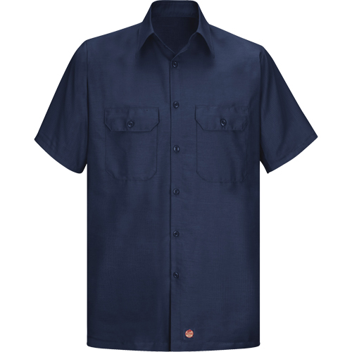 Men's Solid Rip Stop Shirt, Men's, Large, Navy Blue Waymarc Industries Inc