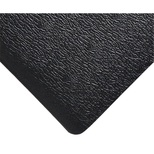 Deluxe Soft Step No. 444 Mats, Pebbled, 3' x 5' x 5/8", Black, PVC Sponge Waymarc Industries Inc