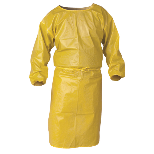 KleenGuard Chemical Spray Protective Smock, Polypropylene, Yellow, 34" W x 52" L Waymarc Industries Inc