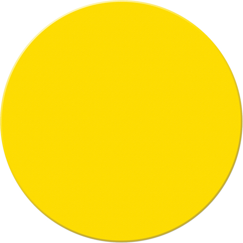 Armor Stripe Lean/5S Markers, Circle, 6" L x 6" W, Yellow, Plastic Waymarc Industries Inc