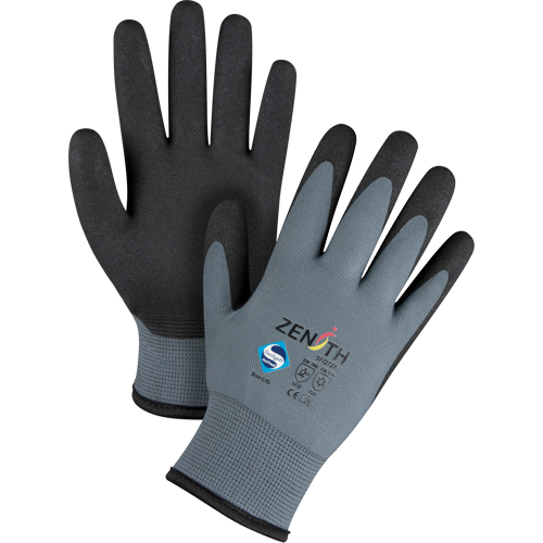 Gants enduits de premi&egrave;re qualit&eacute; ZX-30°, 9/Grand, R&ecirc;vetement PVC, Calibre 15, Enveloppe en Nylon Waymarc Industries Inc