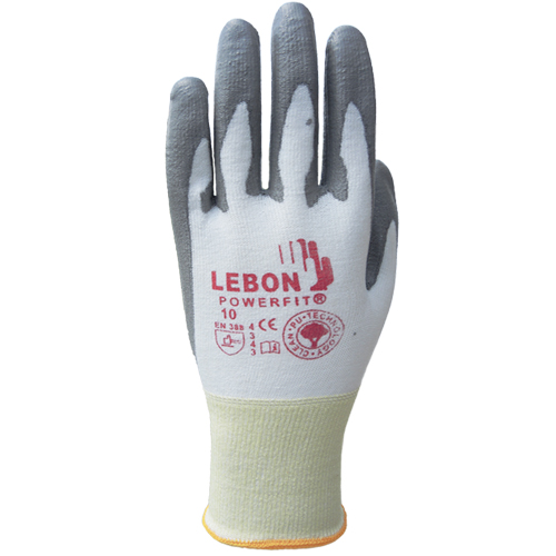 Gants r&eacute;sistants &agrave; la coupe PowerFit Lebon, Taille 3T-Grand/12, Calibre 13, Rev&ecirc;tement Polyur&eacute;thane, Enveloppe en Poly&eacute;thyl&egrave;ne, ASTM ANSI niveau A2/EN 388 niveau B Waymarc Industries Inc