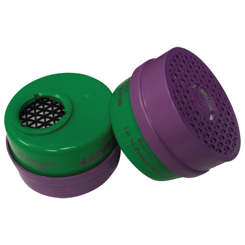 Cartouche pour respirateur, Combinaison cartouche et filtre contre les particules pour gaz/vapeurs, Ammoniac/M&eacute;thylamine/Filtre P100 Waymarc Industries Inc