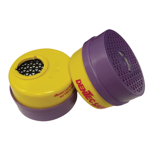 Cartouche pour respirateur, Combinaison cartouche et filtre contre les particules pour gaz/vapeurs, Gaz acide/Vapeur organique/Filtre P100 Waymarc Industries Inc